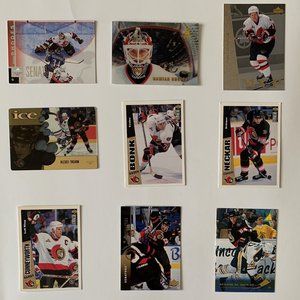 Ottawa Senators Vintage Hockey Cards - Lot of 9 w/ Alfredsson, Yashin, Rhodes